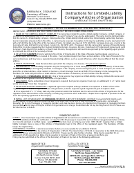 Form 050106 &quot;Limited-Liability Company (Nrs Chapter 86) - Complete Packet&quot; - Nevada