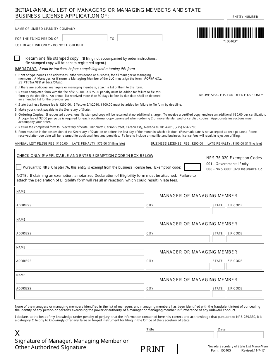 Form 050106 Fill Out Sign Online And Download Fillable Pdf Nevada Templateroller 2327