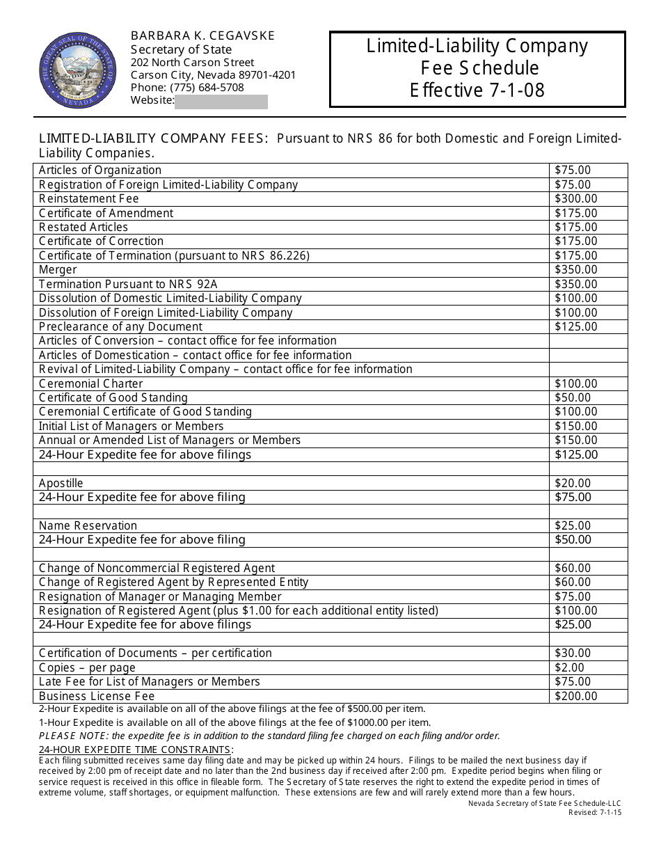 Form 050203 Professional Limited-Liability Company (Nrs Chapter 89) - Complete Packet - Nevada, Page 10