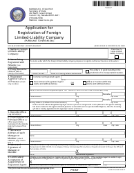 Form 050303 Foreign Limited-Liability Company (Nrs 86.544) - Complete Packet - Nevada, Page 2