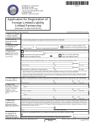 Document preview: Form 080203 Application for Registration of Foreign Limited-Liability Limited Partnership (Pursuant to Nrs Chapter 87a) - Nevada