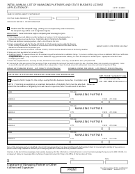 Form 070203 Foreign Limited-Liability Partnership Registration (Nrs Chapter 87) - Complete Packet - Nevada, Page 3