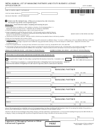 Form 070103 Limited-Liability Partnership Registration (Nrs Chapter 87) - Complete Packet - Nevada, Page 3