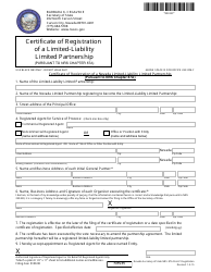 Form 080103 Limited-Liability Limited Partnership Registration (Nrs Chapter 87a ) - Complete Packet - Nevada