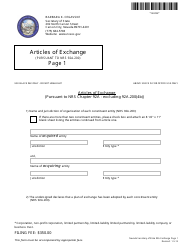 Form 140204 Articles of Exchange (Nrs Chapter 92a) - Nevada