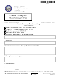 Document preview: Form 210103 Form to Accompany Miscellaneous Filings - Nevada