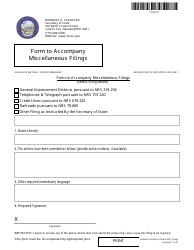 Document preview: Form to Accompany Miscellaneous Filings - Complete Packet - Nevada