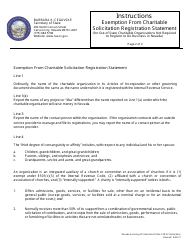 Exemption From Charitable Solicitation Registration Statement (For Out-of-State Charitable Organizations Not Required to Register to Do Business in Nevada) - Nevada, Page 3