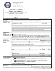 Charitable Solicitation Registration Statement (For Out-of-State Charitable Organizations Not Required to Register to Do Business in Nevada) - Nevada