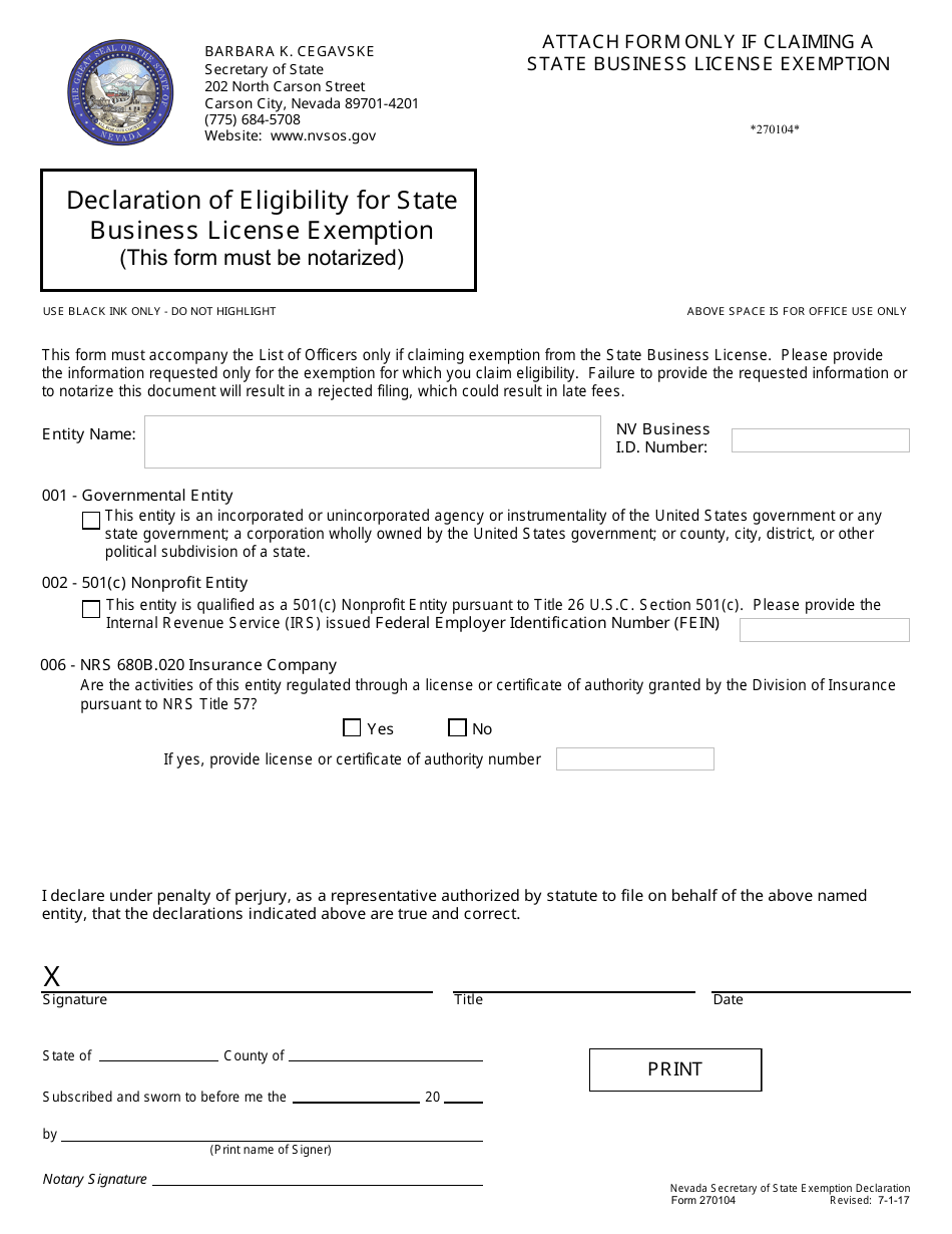 Profit Corporation Reinstatement Packet - Nevada, Page 6