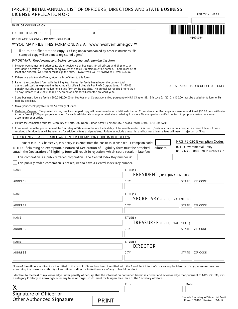 Revival for Profit Corporation - Foreign (Nrs Chapter 80) - Complete Packet - Nevada, Page 5