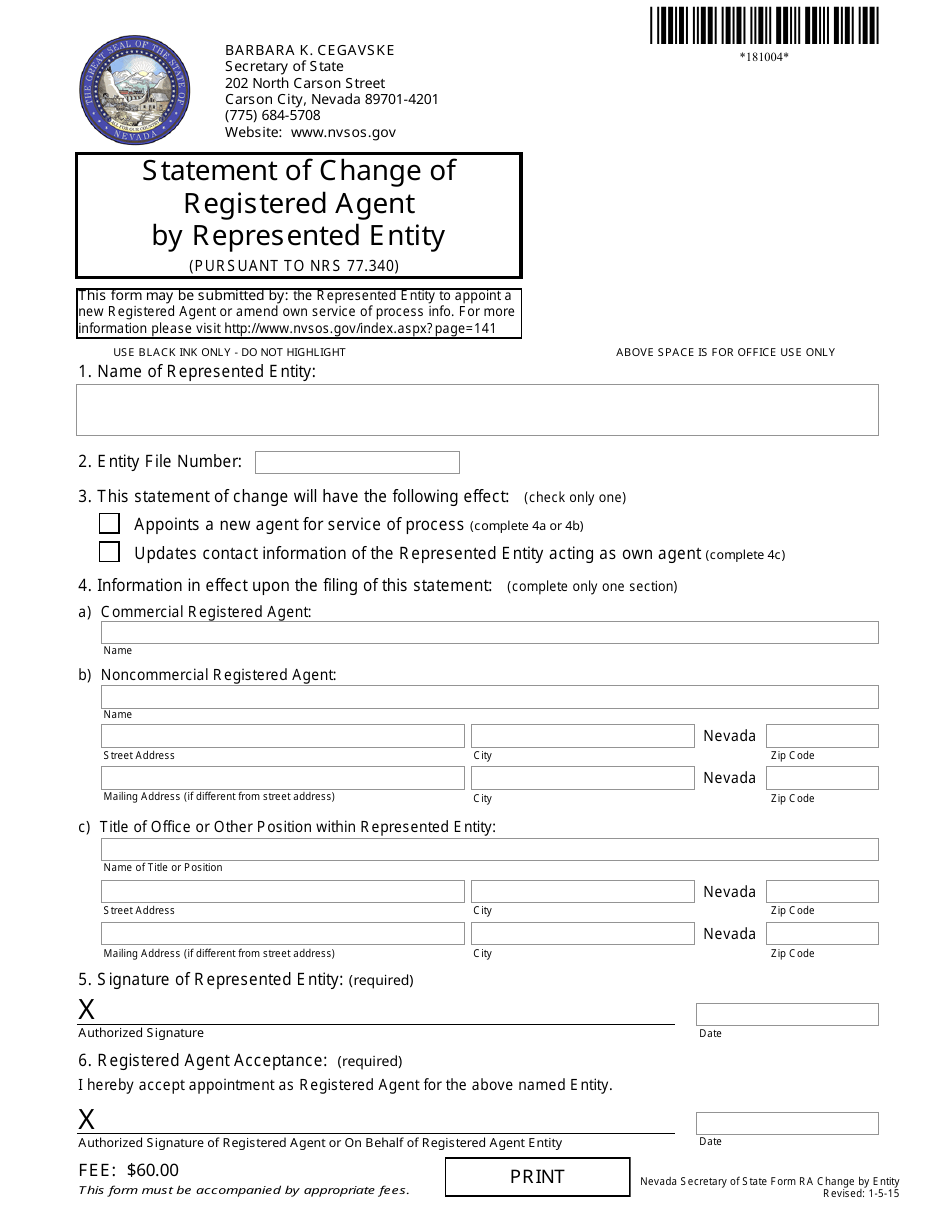 Form 170901 Revival for Limited-Liability Company - Foreign (Nrs Chapter 86) - Complete Packet - Nevada, Page 7