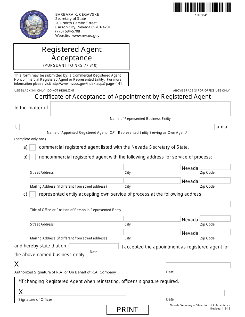 Revival for a Foreign Business Trust (Pursuant to Nrs Chapter 88a) - Complete Packet - Nevada, Page 6