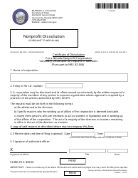Document preview: Form 130404 Certificate of Dissolution for a Nevada Nonprofit Corporation Voluntary Dissolution at Request of Members (Pursuant to Nrs 82.446) - Nevada