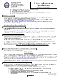 Form AANP &quot;Application for Appointment as a Notary Public&quot; - Nevada