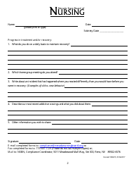 Self Report Form - Substance Use Disorder - Nevada, Page 2