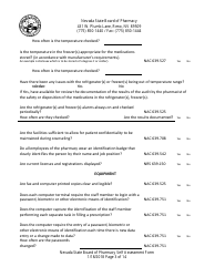 Retail Pharmacy Inspection Form - Nevada, Page 3