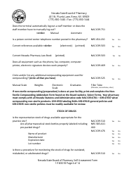 Retail Pharmacy Inspection Form - Nevada, Page 4