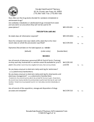 Retail Pharmacy Inspection Form - Nevada, Page 5