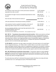 Retail Pharmacy Inspection Form - Nevada, Page 7