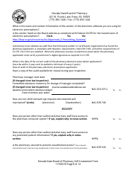 Retail Pharmacy Inspection Form - Nevada, Page 8