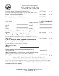 Retail Pharmacy Inspection Form - Nevada, Page 9