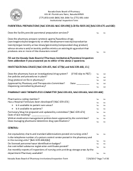 Institutional Inspection Form - Nevada, Page 7