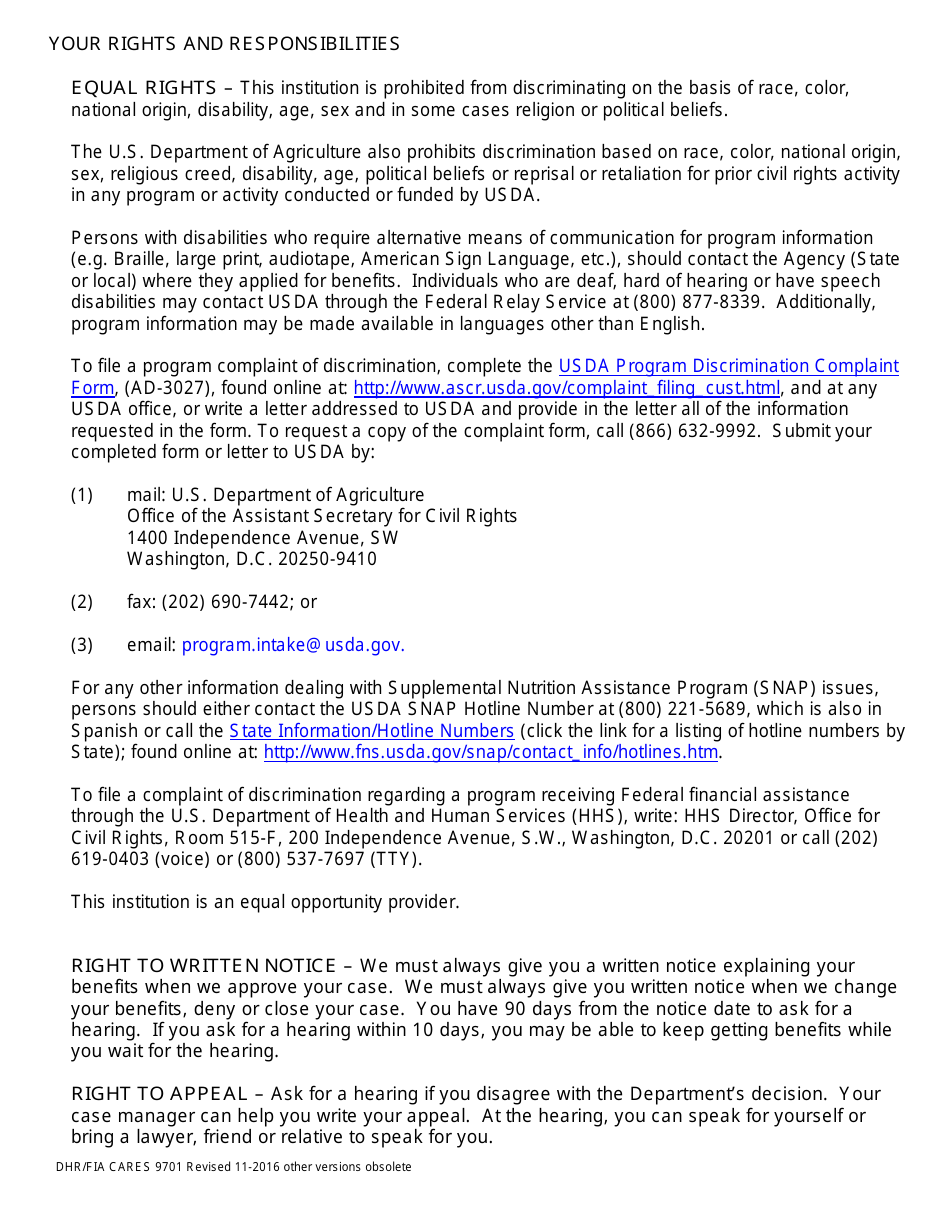 Form DHR / FIA9701 Application for Assistance - Maryland, Page 12