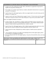 Form DHR/FIA9701 Application for Assistance - Maryland, Page 8