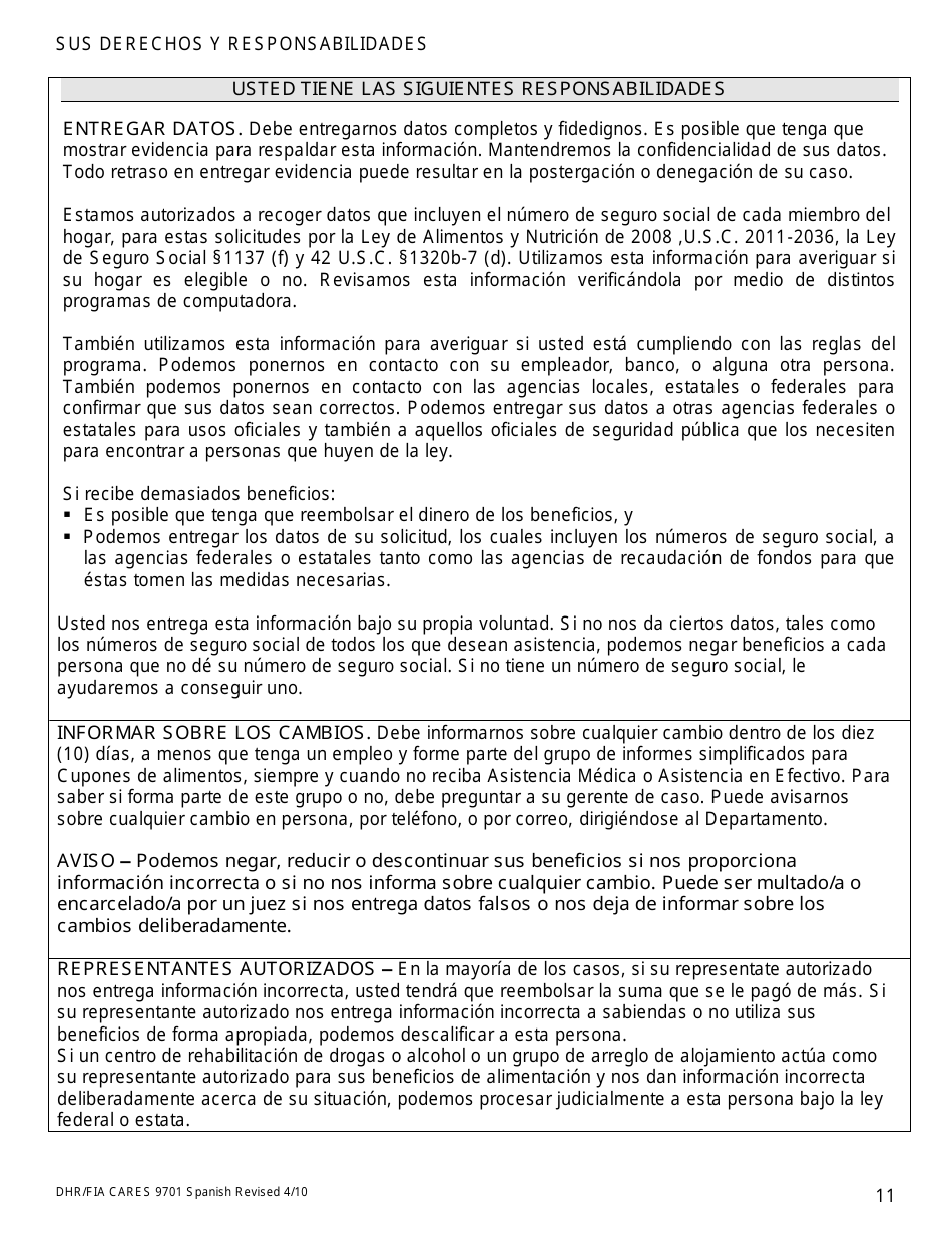Formulario DHR / FIA9701 Solicitud Para Asistencia - Maryland (Spanish), Page 12