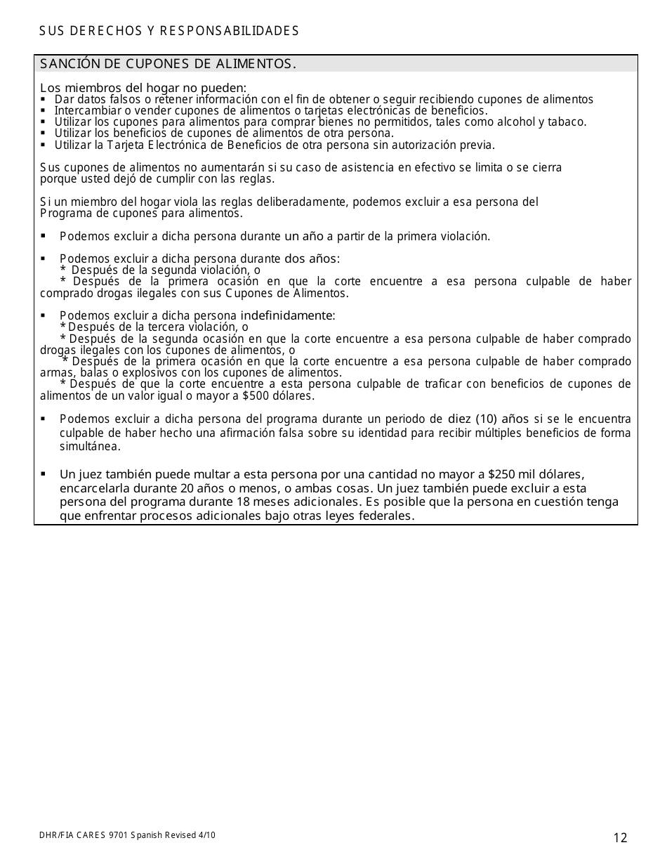 Formulario DHR / FIA9701 Solicitud Para Asistencia - Maryland (Spanish), Page 13