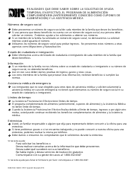 Formulario DHR/FIA9701 Solicitud Para Asistencia - Maryland (Spanish)