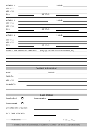 Abuse and Neglect Intake Form - Maryland, Page 2