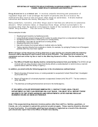 Drug Diversion Reporting Form - Maryland, Page 2