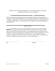 Form HS-R4 Application for Exemption From Financial Accountability (Bonding) Requirements - Maryland, Page 2