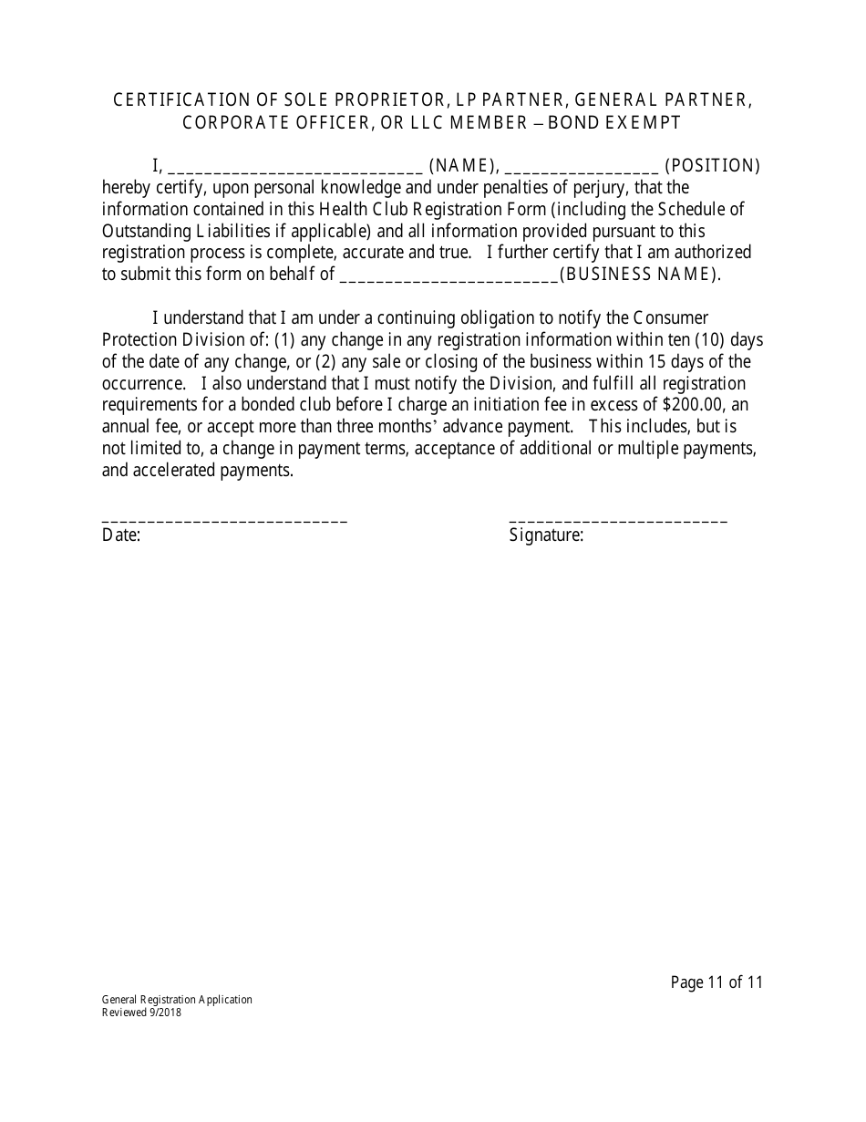 Form HS-R2 General Registration Application - Maryland, Page 11
