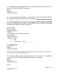 Form HS-R2 General Registration Application - Maryland, Page 5