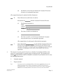 Form HS-R3 Statement of Compliance With Financial Accountability Requirement Under Maryland Commercial Law Code. 14-12b-02(E) - Maryland, Page 2