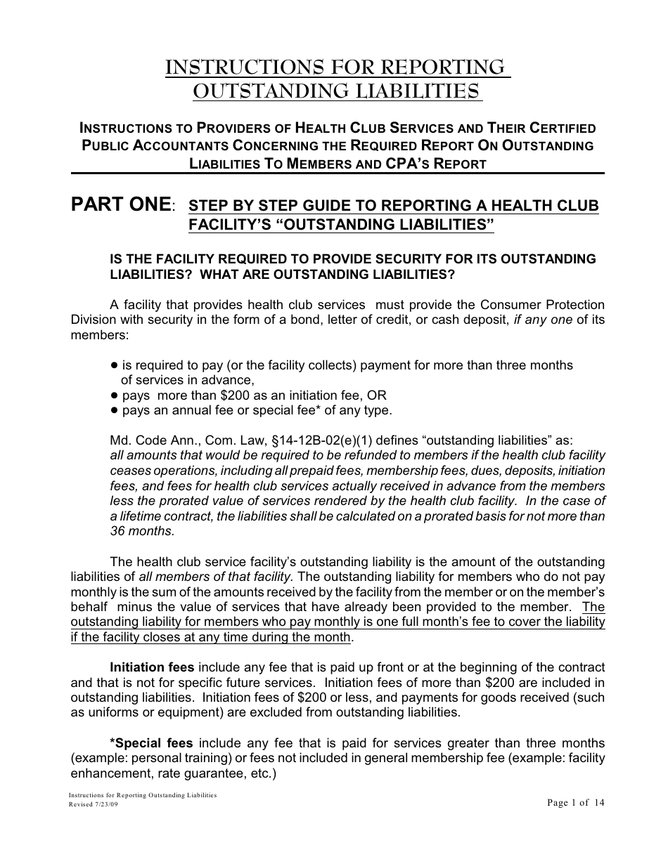 Download Instructions for Reporting Outstanding Liabilities and ...