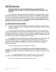 Instructions for Reporting Outstanding Liabilities and Instructions for the Report by a Certified Public Accountant - Maryland, Page 13