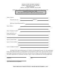 Form ISR Application for Renewal of Issuer Agent Registration - Maryland