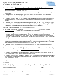 Family and Medical Leave Request Form - Nebraska, Page 2