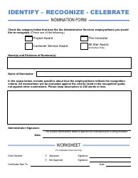 Document preview: Nomination Form - Nebraska