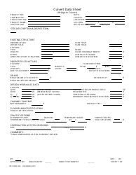 BR Form 359C &quot;Culvert Data Sheet&quot; - Nebraska
