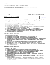 Form RP-553 Notice and Petition of Assessor to the Board of Assessment Review for Correction of Final Assessment Roll - New York, Page 2
