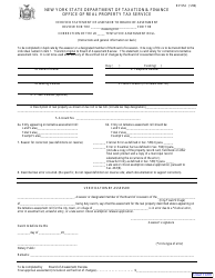 Form RP-552 Verified Statement of Assessor to Board of Assessment Review - New York