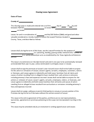 Document preview: Grazing Lease Agreement Template - Texas