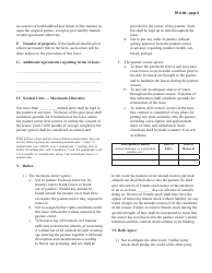 Sample Pasture Lease Agreement Template, Page 2