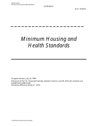 &quot;Minimum Housing and Health Standards&quot; - Alberta, Canada