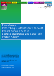 Pan-Mersey Prescribing Guidelines for Specialist Infant Formula Feeds in Lactose Intolerance and Cows&#039; Milk Protein Allergy - United Kingdom